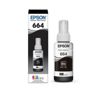 Tinta T664 Genérica para Impresoras Epson L210, L220, L355, L575, L395 y otros modelos compatibles. - Negro